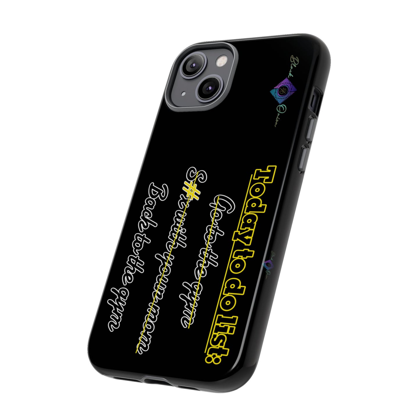 BlackOnion Brand New Phone Case - with Motivational Workout Motif’Today to do list ‘💪🔥🫵
