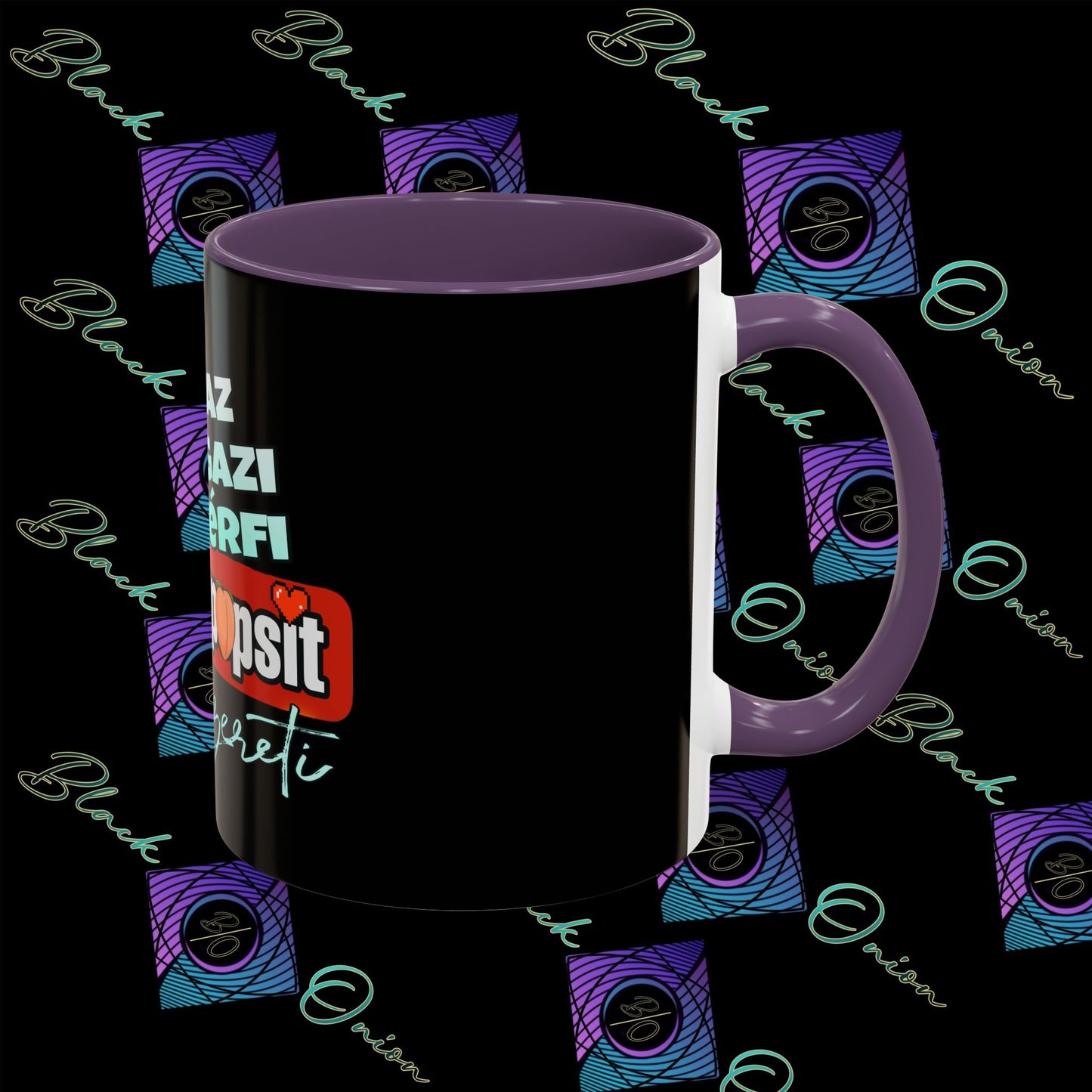 BlackOnion Coffee Mug Serial 2 with Workout Motif ‘Az igazi férfiak a kerek popsit szeretik ‘🫵🔥💪