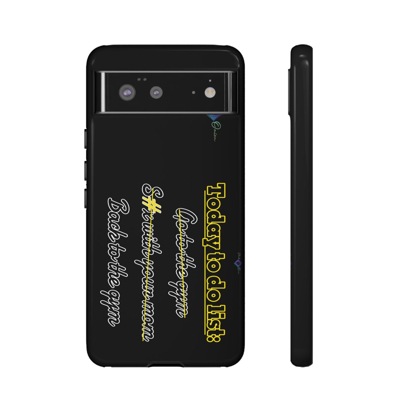 BlackOnion Brand New Phone Case - with Motivational Workout Motif’Today to do list ‘💪🔥🫵