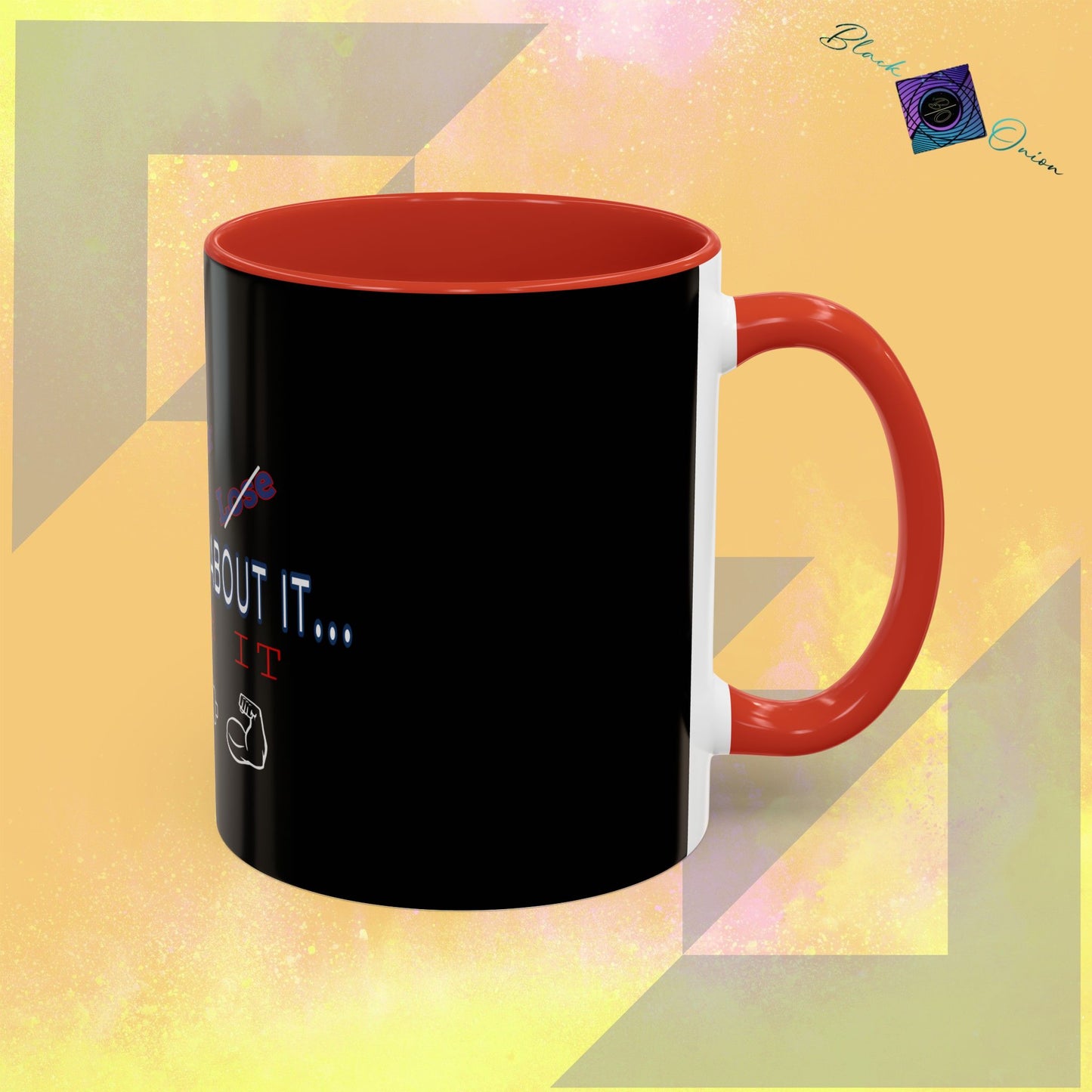 BlackOnion Coffee Mug Serial 2 with Workout Motif ‘Don’t think ‘🫵🔥💪