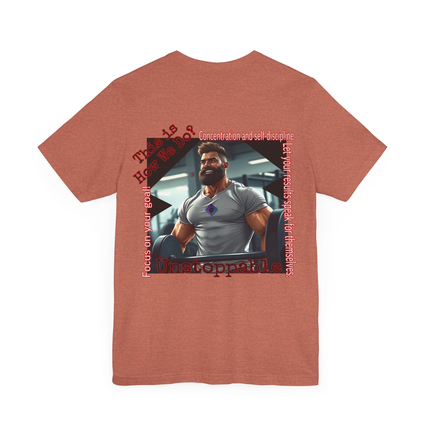 BlackOnion T-shirt with Workout Motif “Unstoppable “💪🔥🫵