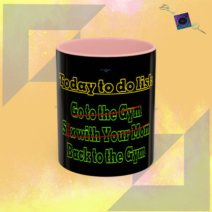 BlackOnion Coffee Mug 2 with Workout Motif ‘Today To Do List V2’🫵🔥💪