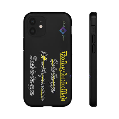 BlackOnion Brand New Phone Case - with Motivational Workout Motif’Today to do list ‘💪🔥🫵