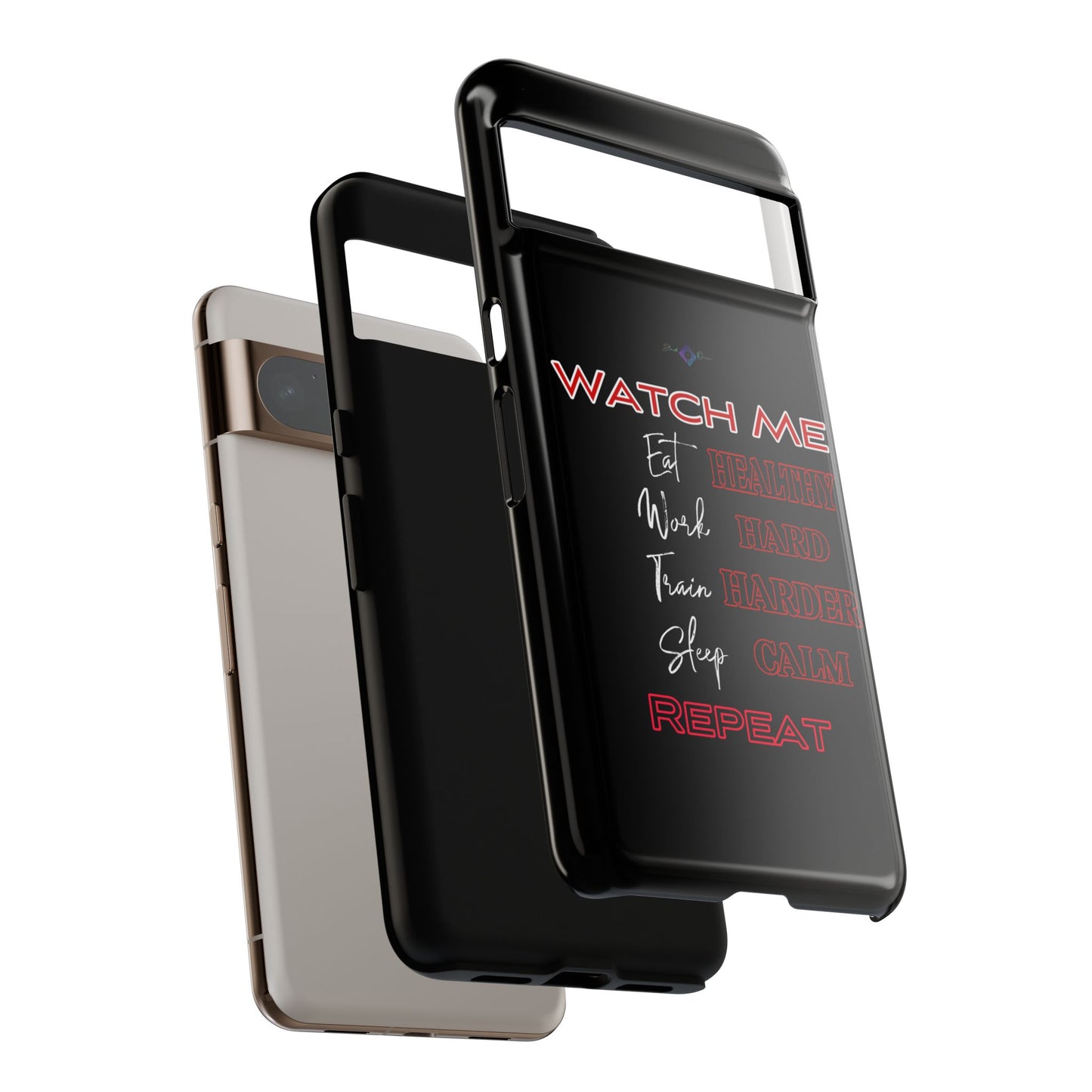 BlackOnion Phone Case -with Motivational Motif  'Watch Me' 💪🔥🫵