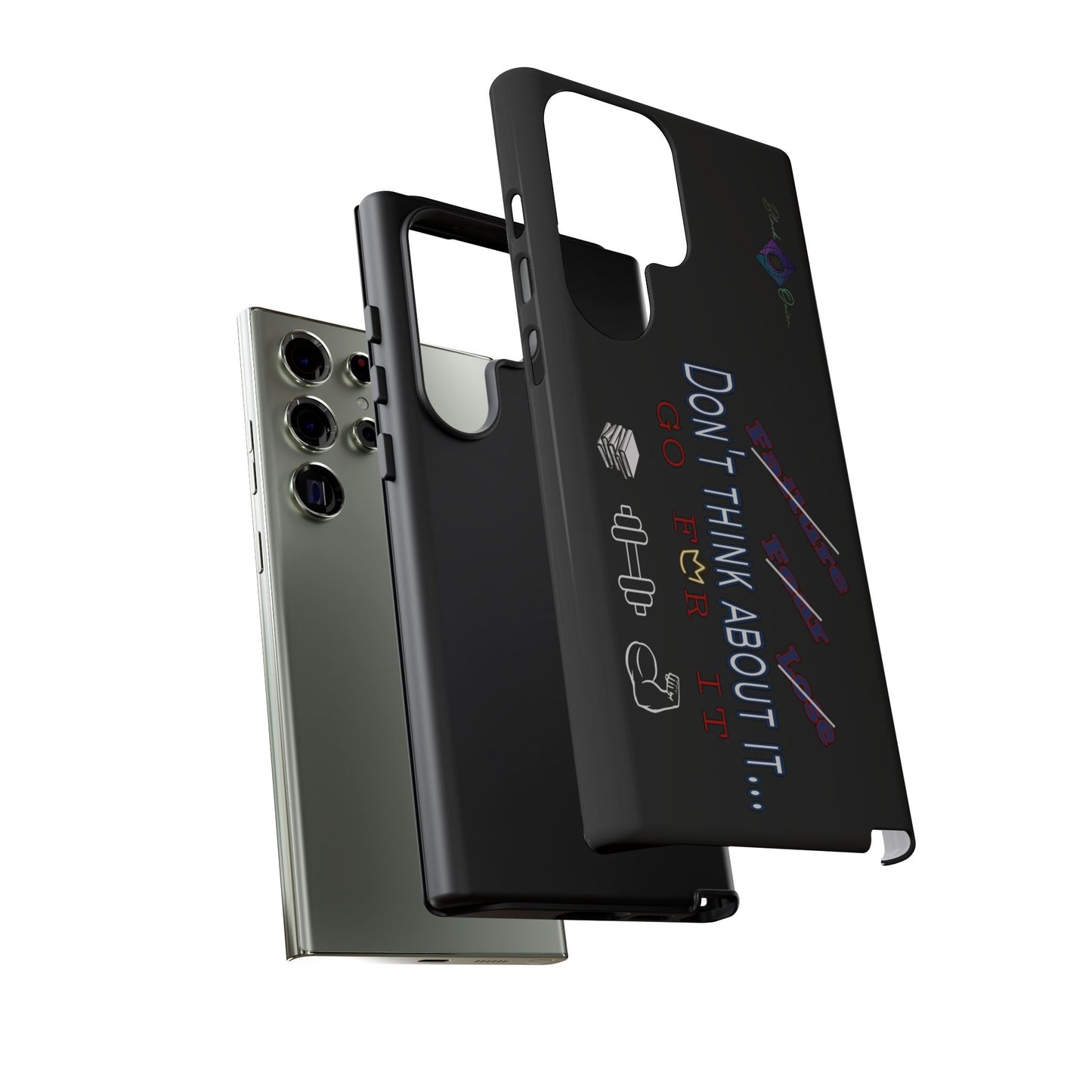 BlackOnion Brand New Phone Case - with Motivational Workout Motif’Don’t think ‘💪🔥🫵