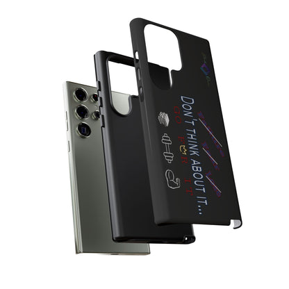 BlackOnion Brand New Phone Case - with Motivational Workout Motif’Don’t think ‘💪🔥🫵