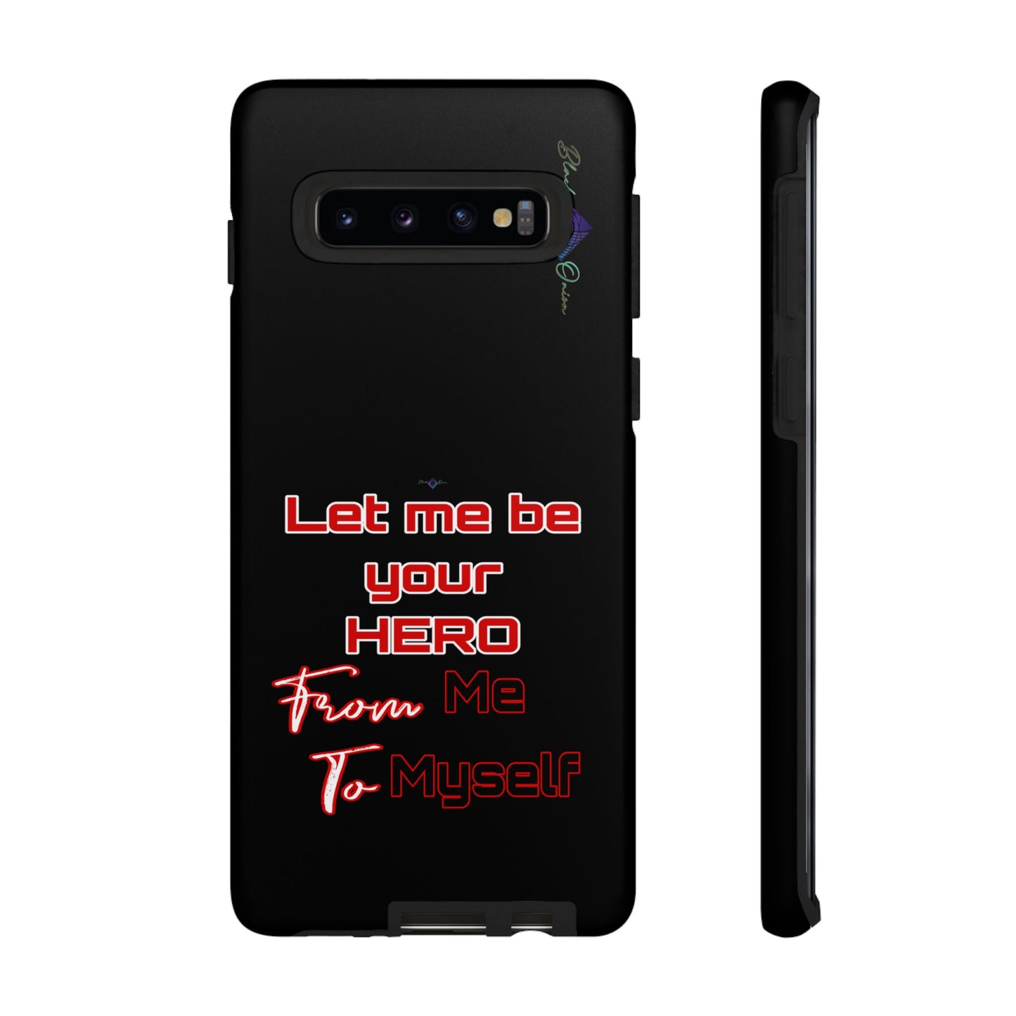 BlackOnion Brand New Phone Case - with Motivational Workout Motif’Let me be your Hero ‘💪🔥🫵