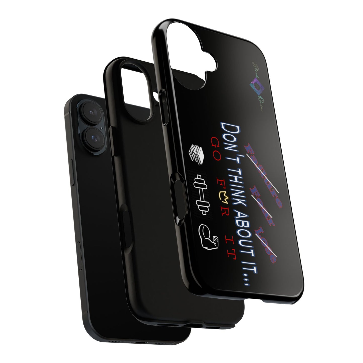 BlackOnion Brand New Phone Case - with Motivational Workout Motif’Don’t think ‘💪🔥🫵