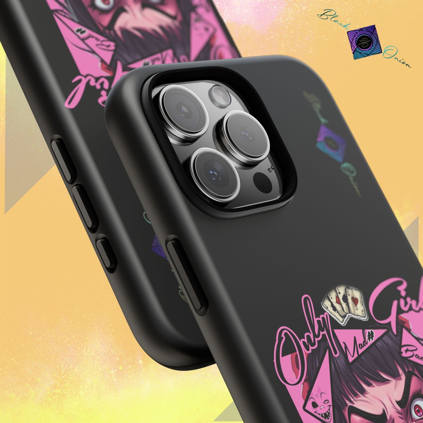 BlackOnion Brand New Phone Case - with Motivational Workout Motif’ Mad Girl💋🌸 ‘🔥🫵
