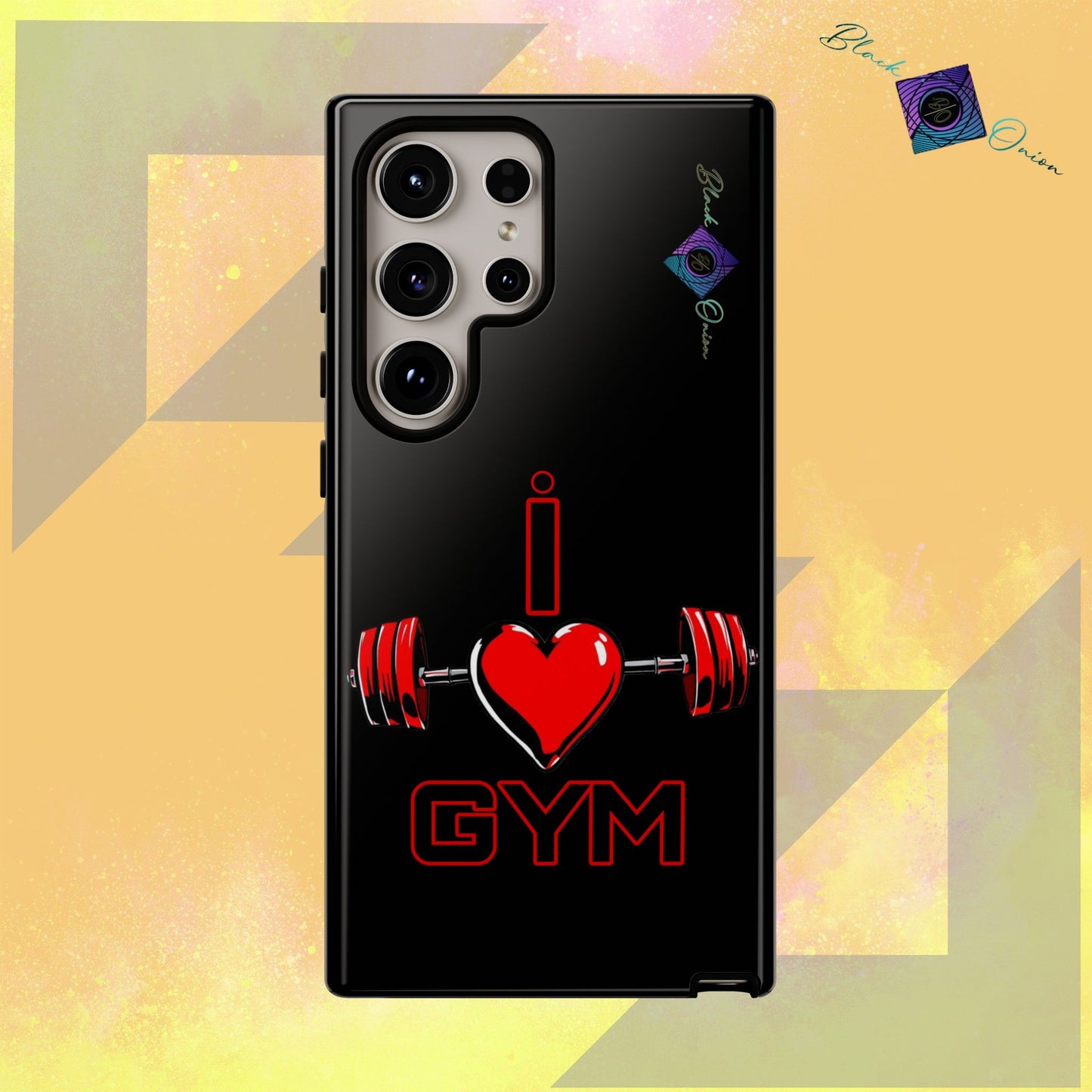 BlackOnion Brand New Phone Case - with Motivational Workout Motif’I Love Gym ‘💪🔥🫵