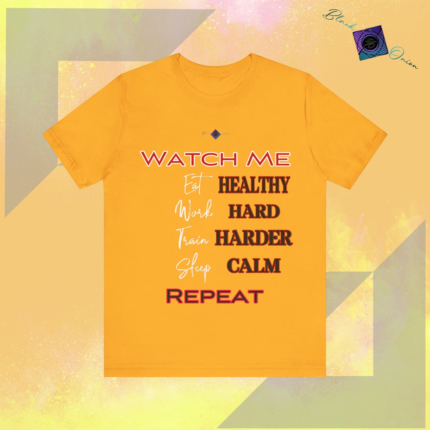 BlackOnion T-Shirt with Workout Motif V3 “Watch Me" 💪🔥