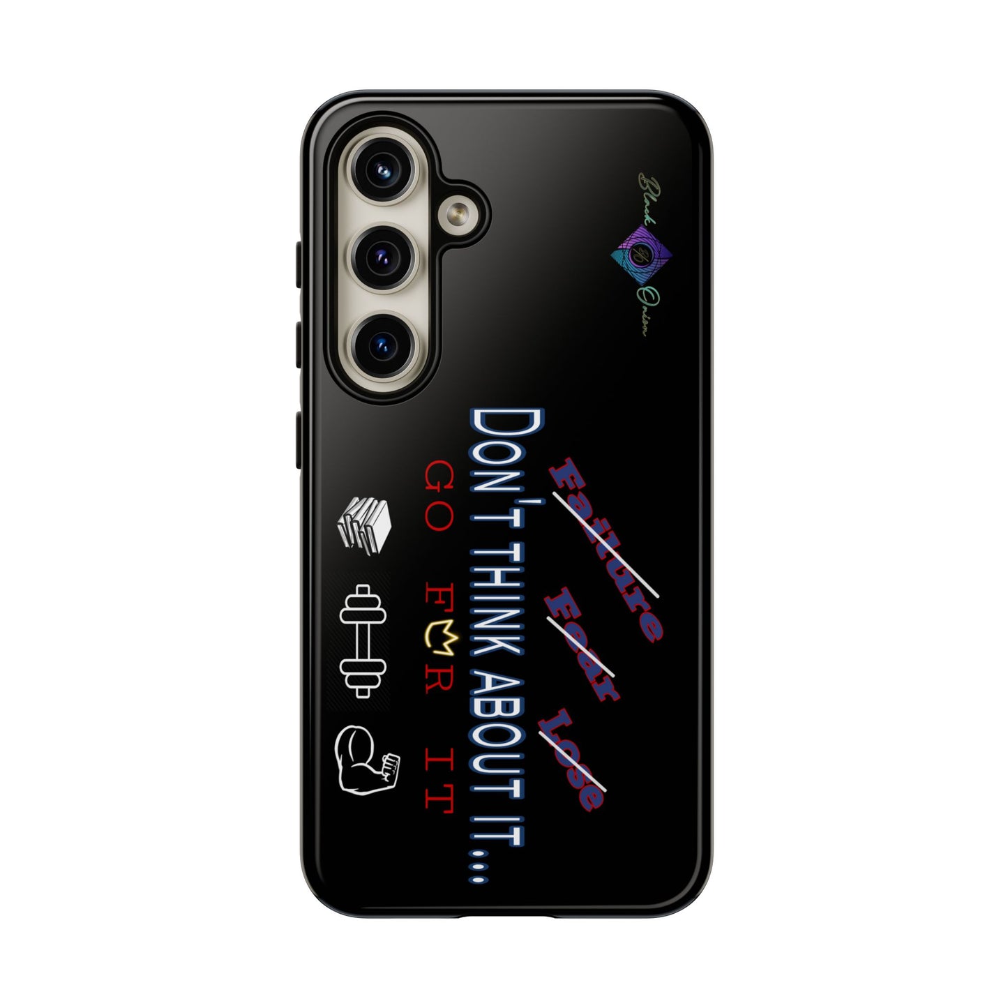 BlackOnion Brand New Phone Case - with Motivational Workout Motif’Don’t think ‘💪🔥🫵