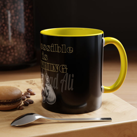 BlackOnion Coffee Mug 2 with Workout Motif ‘Impossible is NothingV2’🫵🔥💪