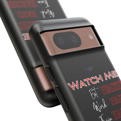 BlackOnion Phone Case -with Motivational Motif  'Watch Me' 💪🔥🫵