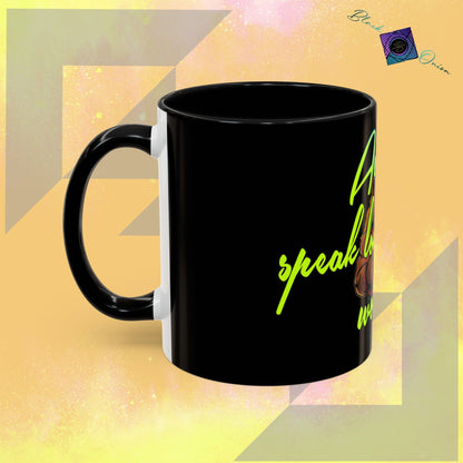 BlackOnion Coffee Mug 2 with Workout Motif ‘Actions speak lauder than words V2’🫵🔥💪