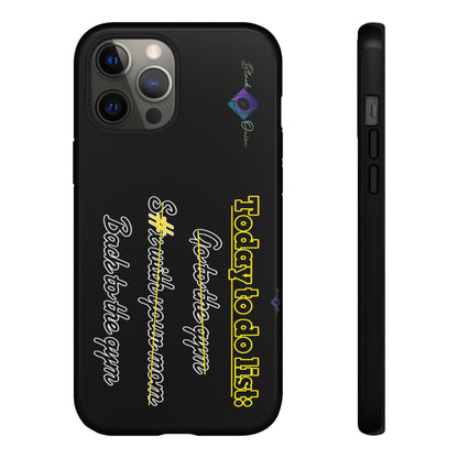 BlackOnion Brand New Phone Case - with Motivational Workout Motif’Today to do list ‘💪🔥🫵