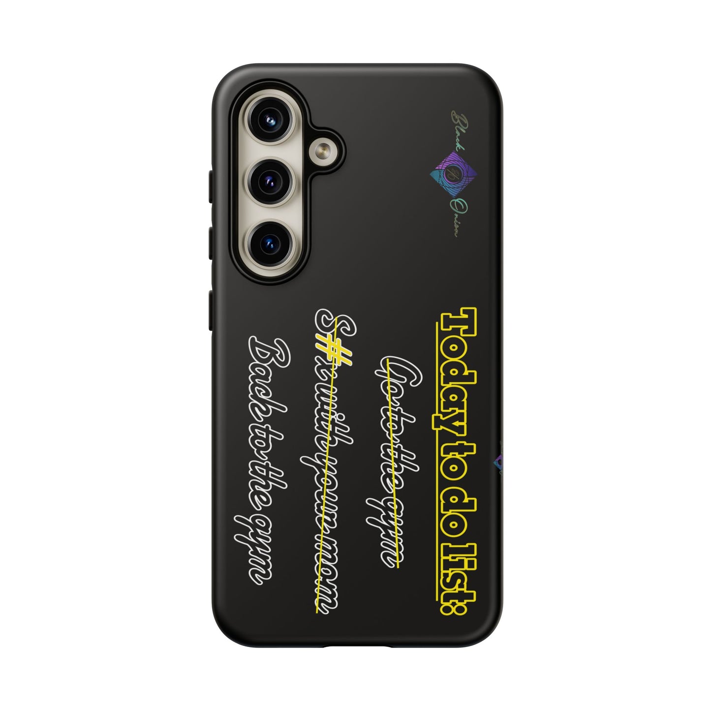 BlackOnion Brand New Phone Case - with Motivational Workout Motif’Today to do list ‘💪🔥🫵