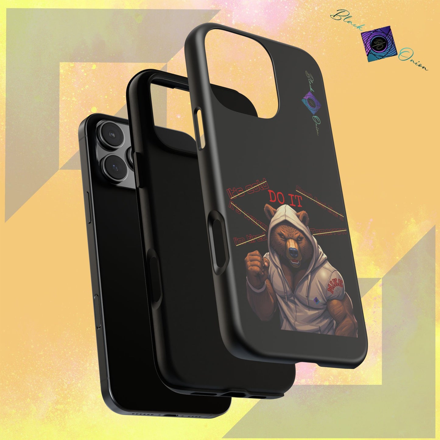 BlackOnion Brand New Phone Case - with Motivational Workout Motif’Do it ‘💪🔥🫵