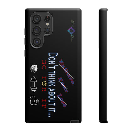 BlackOnion Brand New Phone Case - with Motivational Workout Motif’Don’t think ‘💪🔥🫵