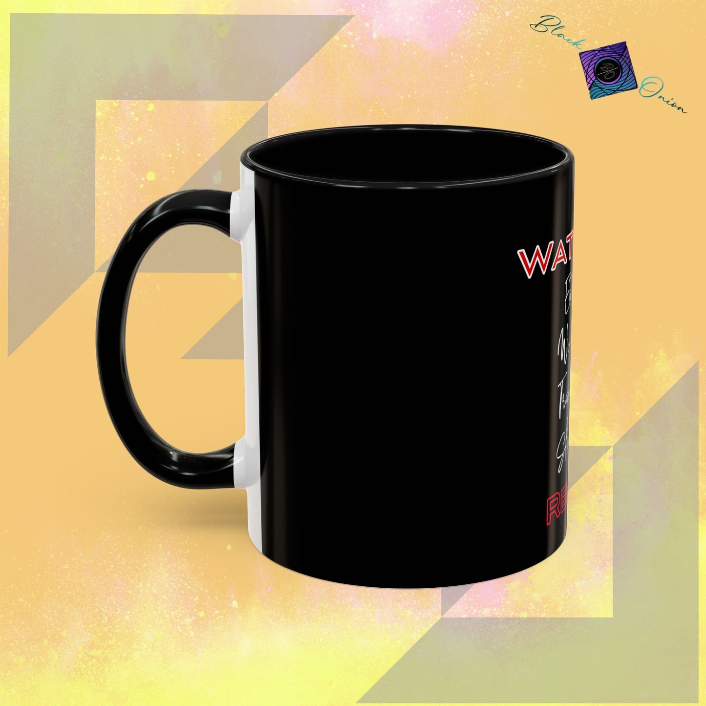 BlackOnion Coffee Mug - 11oz with workout motif ‘Watch Me’🔥💪🫵