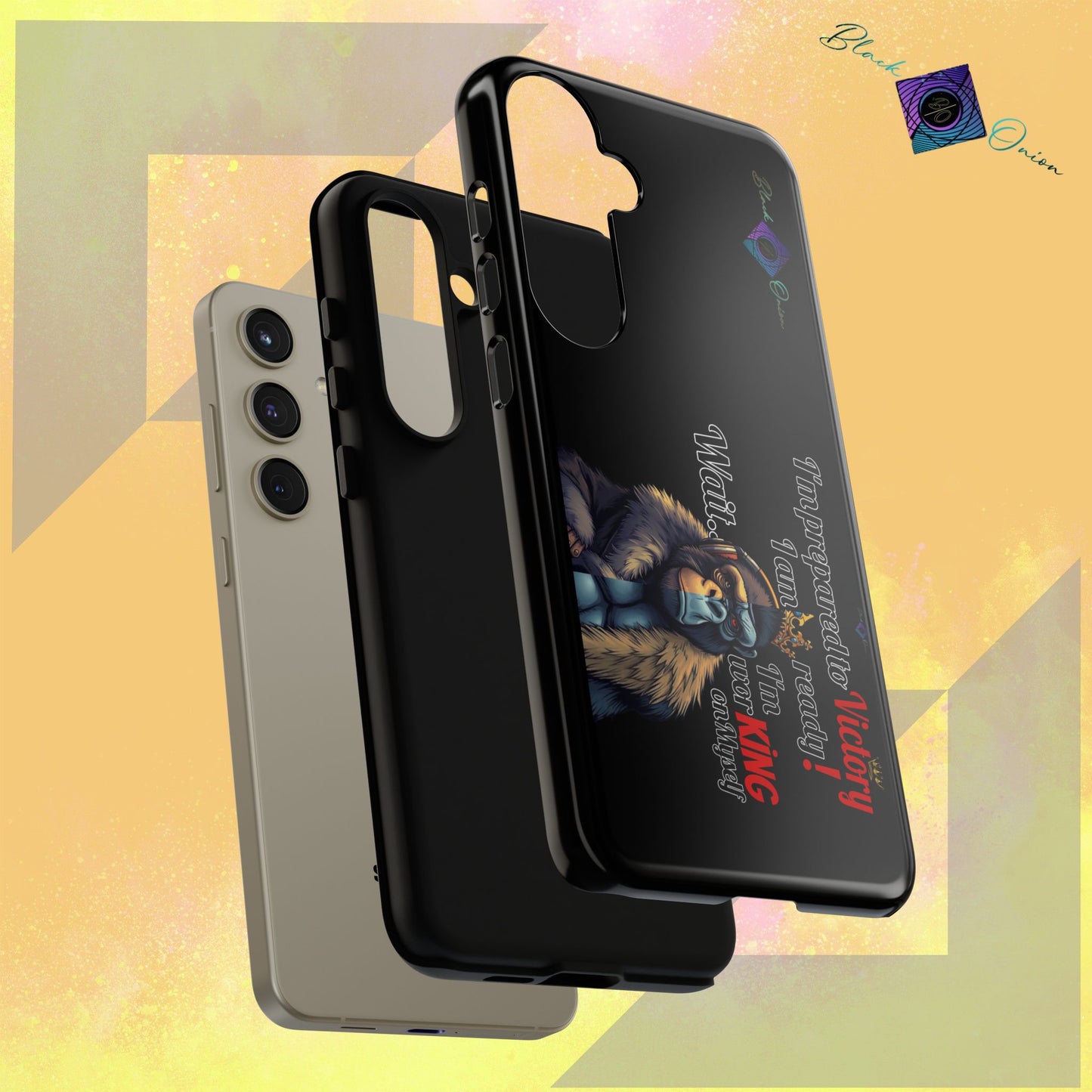 BlackOnion Brand New Phone Case - with Motivational Workout Motif’Victory 👑‘💪🔥🫵