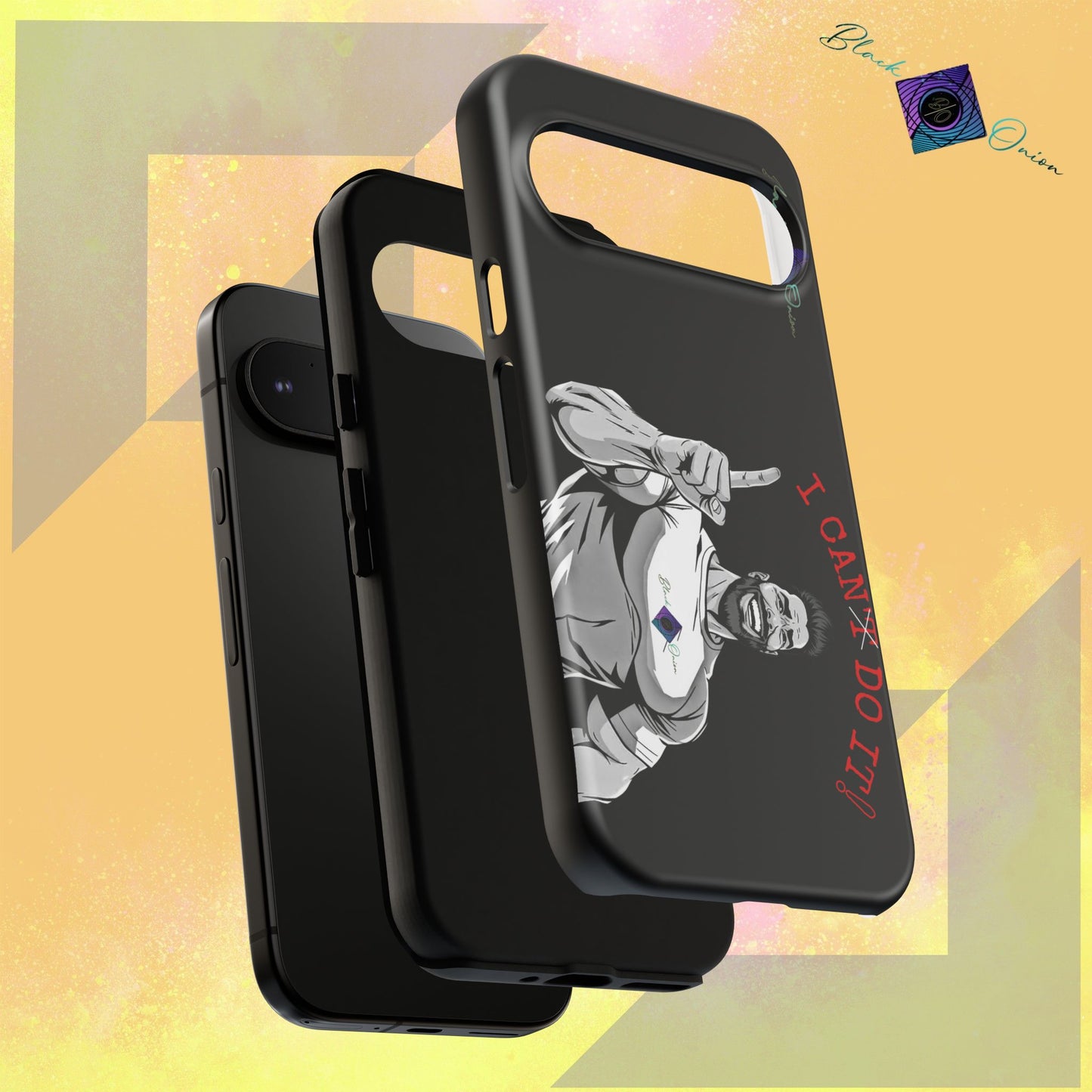 BlackOnion Brand New Phone Case - with Motivational Workout Motif’I Can Do It ‘💪🔥🫵