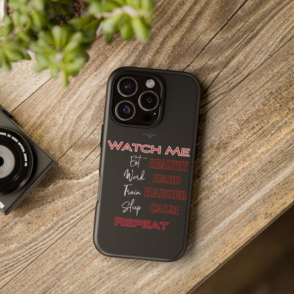 BlackOnion Phone Case -with Motivational Motif  'Watch Me' 💪🔥🫵
