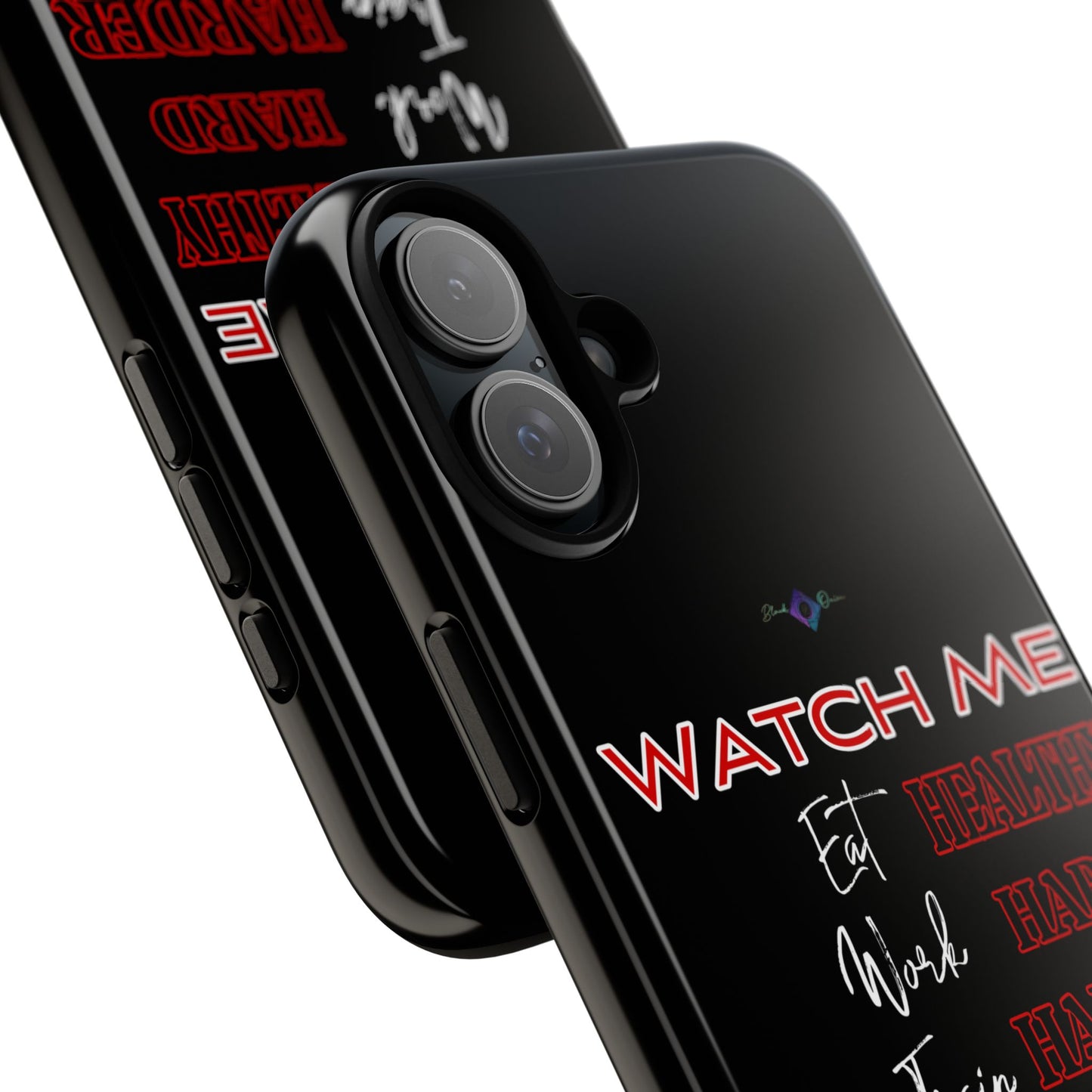 BlackOnion Phone Case -with Motivational Motif  'Watch Me' 💪🔥🫵