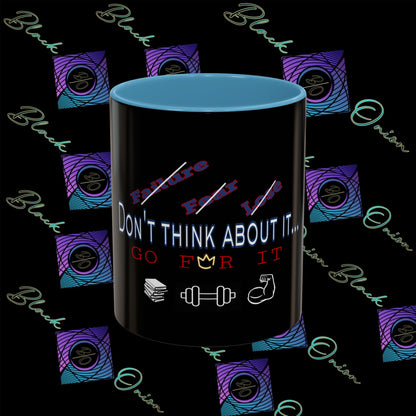 BlackOnion Coffee Mug Serial 2 with Workout Motif ‘Don’t think ‘🫵🔥💪