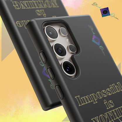 BlackOnion Brand New Phone Case - with Motivational Workout Motif ’Impossible ‘💪🔥🫵