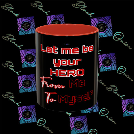 BlackOnion Coffee Mug Serial 2 with Workout Motif ‘Let me be your Hero’🫵🔥💪