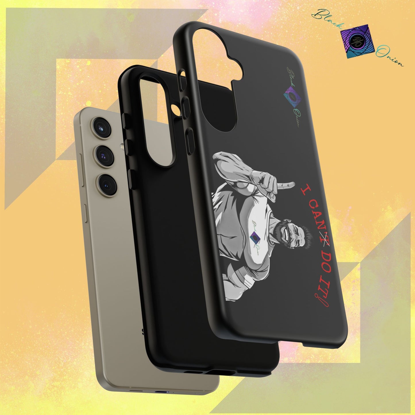 BlackOnion Brand New Phone Case - with Motivational Workout Motif’I Can Do It ‘💪🔥🫵