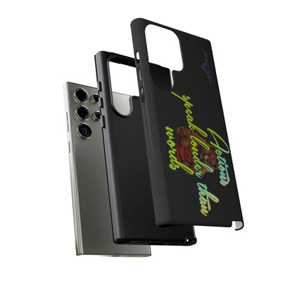 BlackOnion Brand New Phone Case - with Motivational Workout Motif ‘Actions speak lauder ‘💪🔥🫵