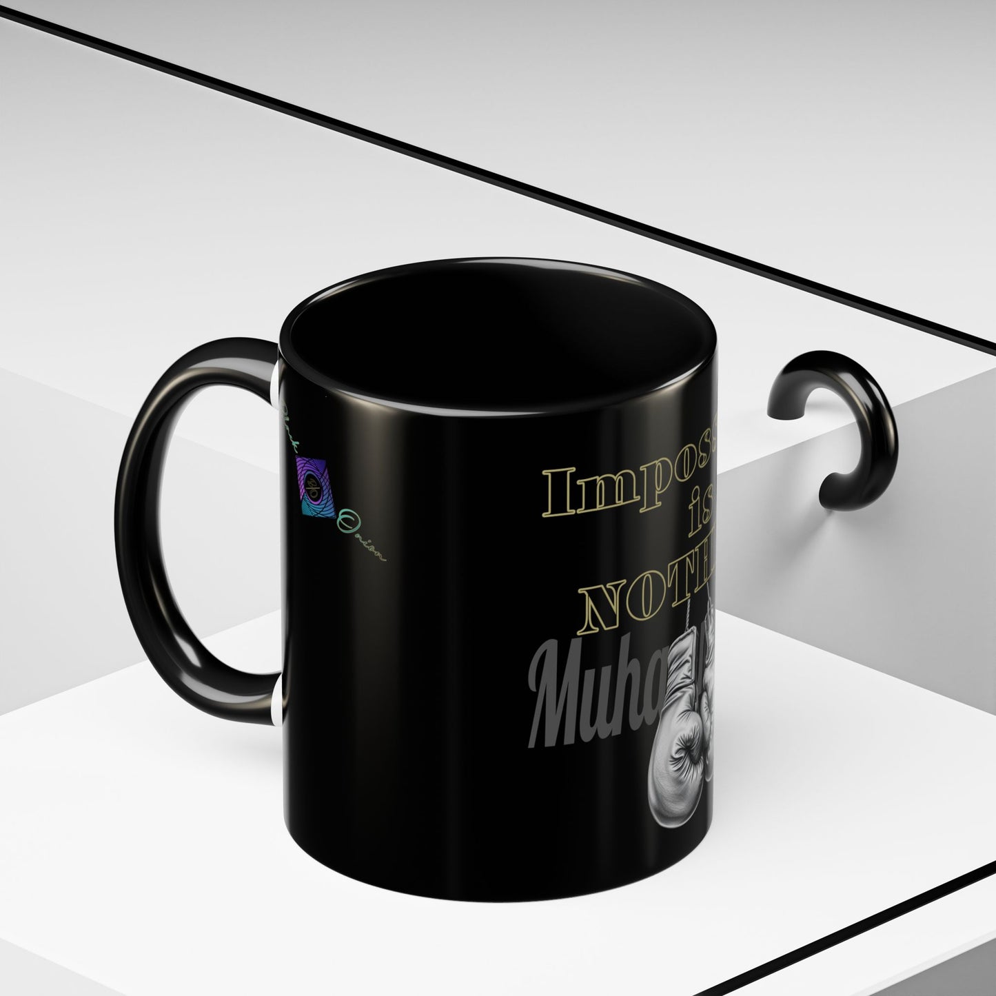 BlackOnion Coffee Mug - 11oz with Workout Motif ‘Impossible is nothing’🔥💪🫵