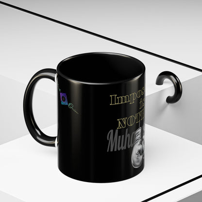 BlackOnion Coffee Mug - 11oz with Workout Motif ‘Impossible is nothing’🔥💪🫵