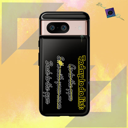 BlackOnion Brand New Phone Case - with Motivational Workout Motif’Today to do list ‘💪🔥🫵
