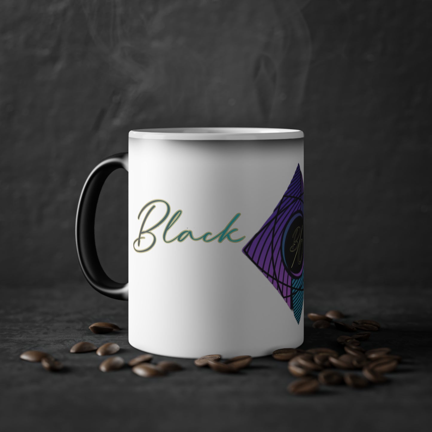 BlackOnion Color Changing Mug with Workout Motif  💪🔥🫵
