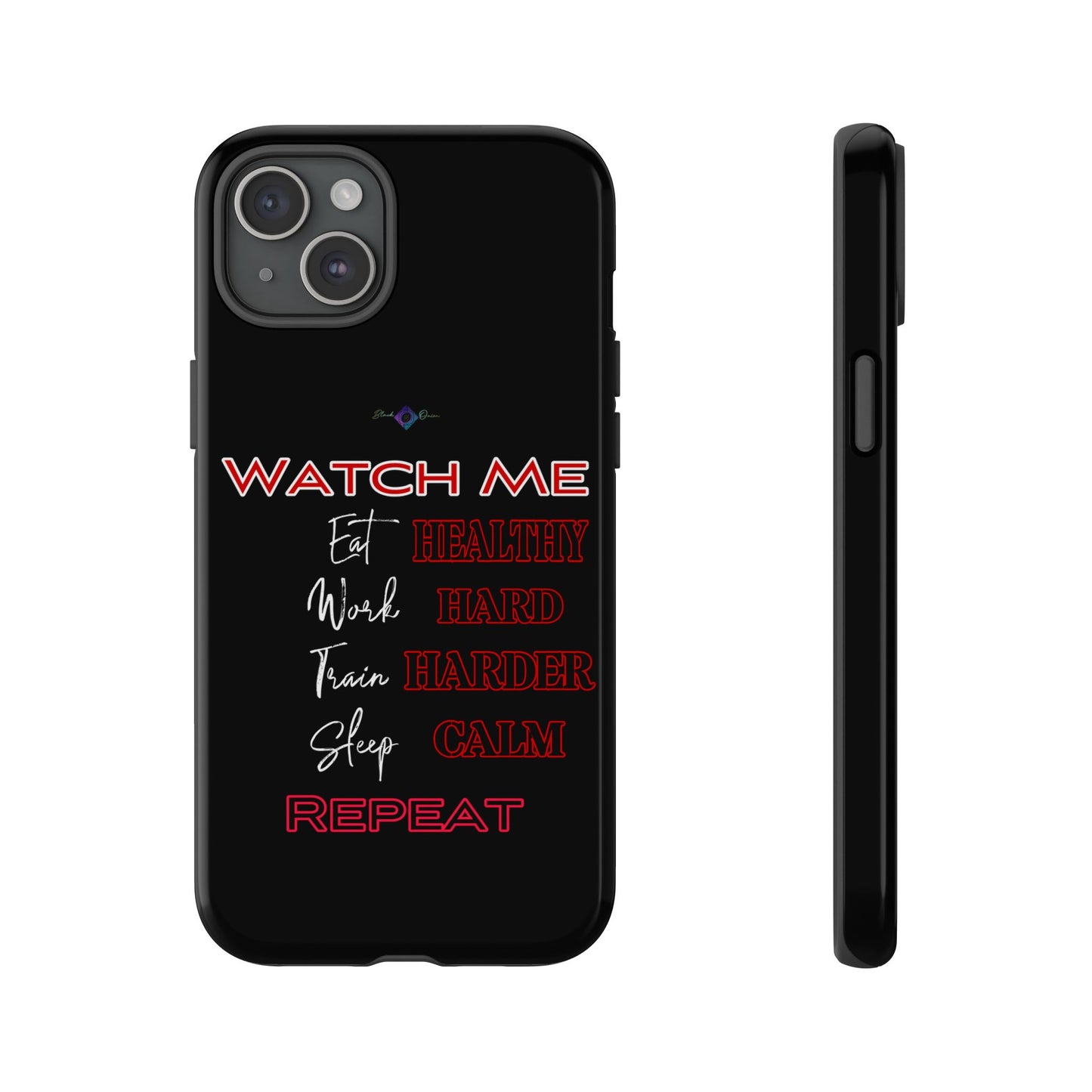 BlackOnion Phone Case -with Motivational Motif  'Watch Me' 💪🔥🫵