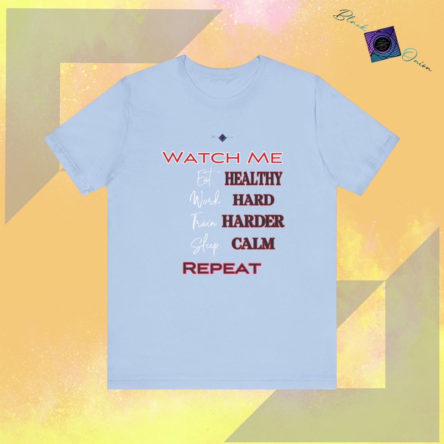 BlackOnion  T-Shirt with Workout Motif V4 ‘ Watch Me’💪🔥🫵