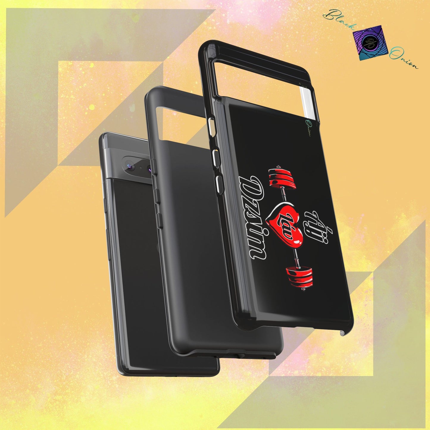 BlackOnion Brand New Phone Case - with Motivational Workout Motif’Ájj Láv Dzsim ‘💪🔥🫵