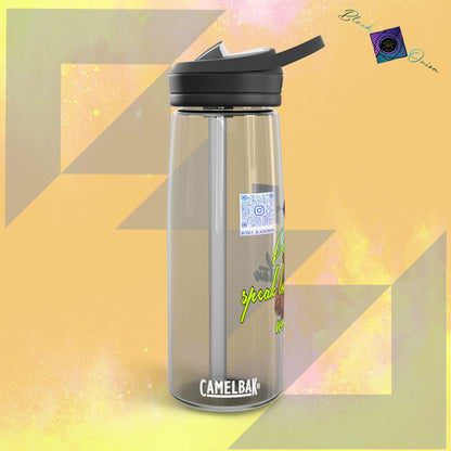 CamelBak Eddy® Water Bottle with BlackOnion Brand and Workout Motif- "Actions Speak Louder Than Words" -25oz