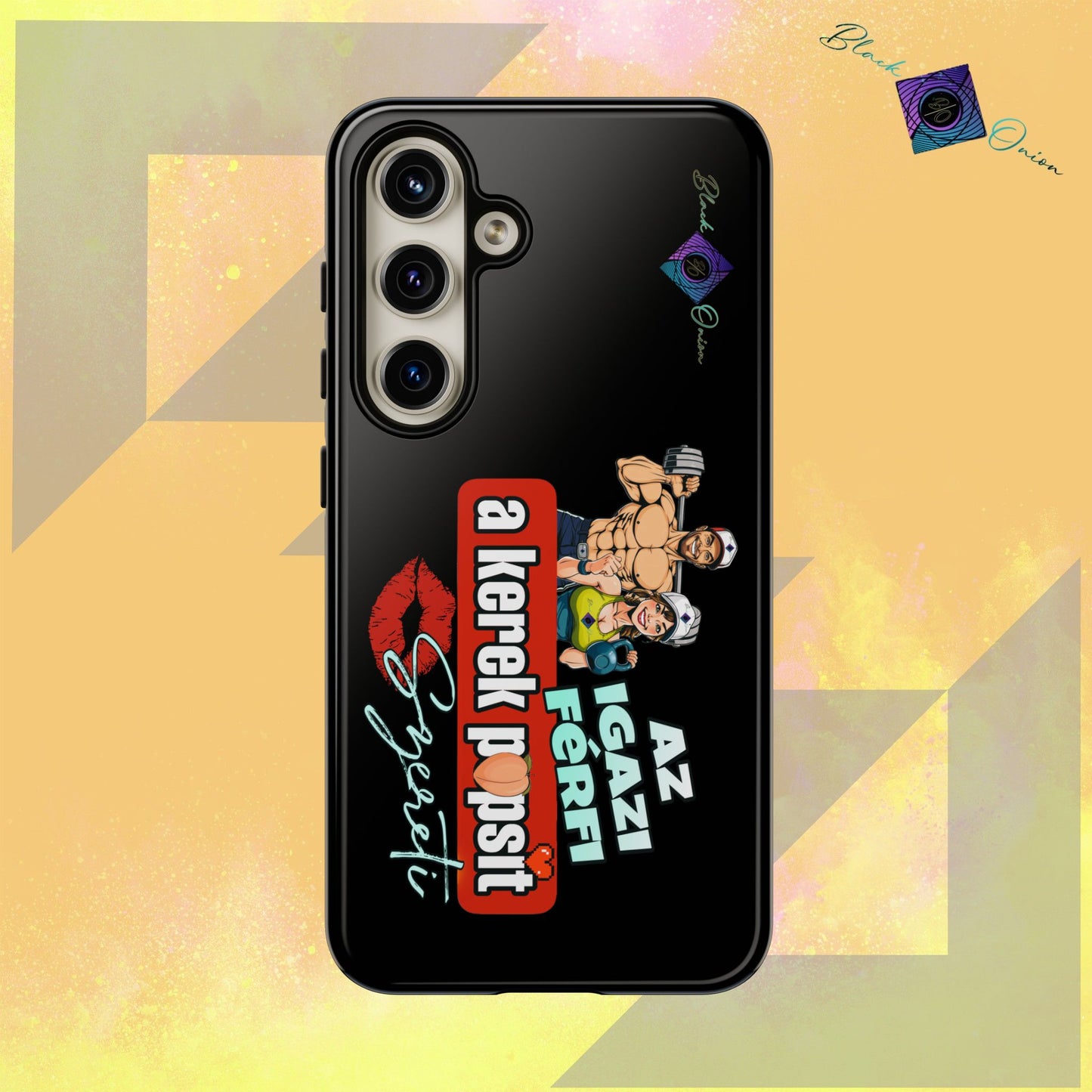 BlackOnion Brand New Phone Case - with Motivational Workout Motif ‘Az igazi férfi ‘💪🔥🫵