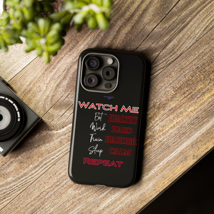 BlackOnion Phone Case -with Motivational Motif  'Watch Me' 💪🔥🫵