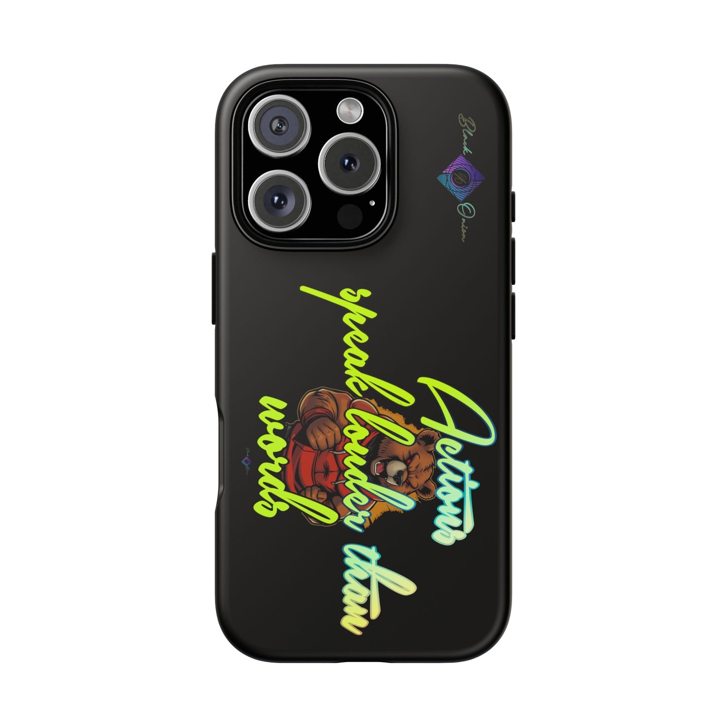 BlackOnion Brand New Phone Case - with Motivational Workout Motif ‘Actions speak lauder ‘💪🔥🫵