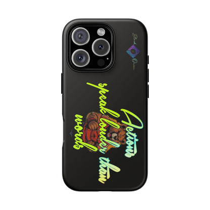 BlackOnion Brand New Phone Case - with Motivational Workout Motif ‘Actions speak lauder ‘💪🔥🫵