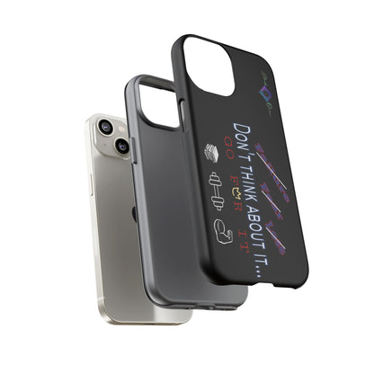 BlackOnion Brand New Phone Case - with Motivational Workout Motif’Don’t think ‘💪🔥🫵