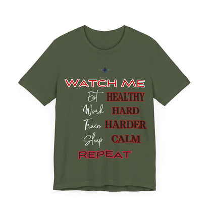 BlackOnion "Watch Me" T-Shirt with Workout Motif V3  💪🔥