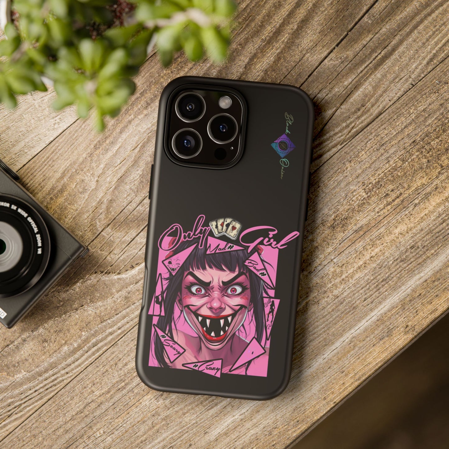 BlackOnion Brand New Phone Case - with Motivational Workout Motif’ Mad Girl💋🌸 ‘🔥🫵