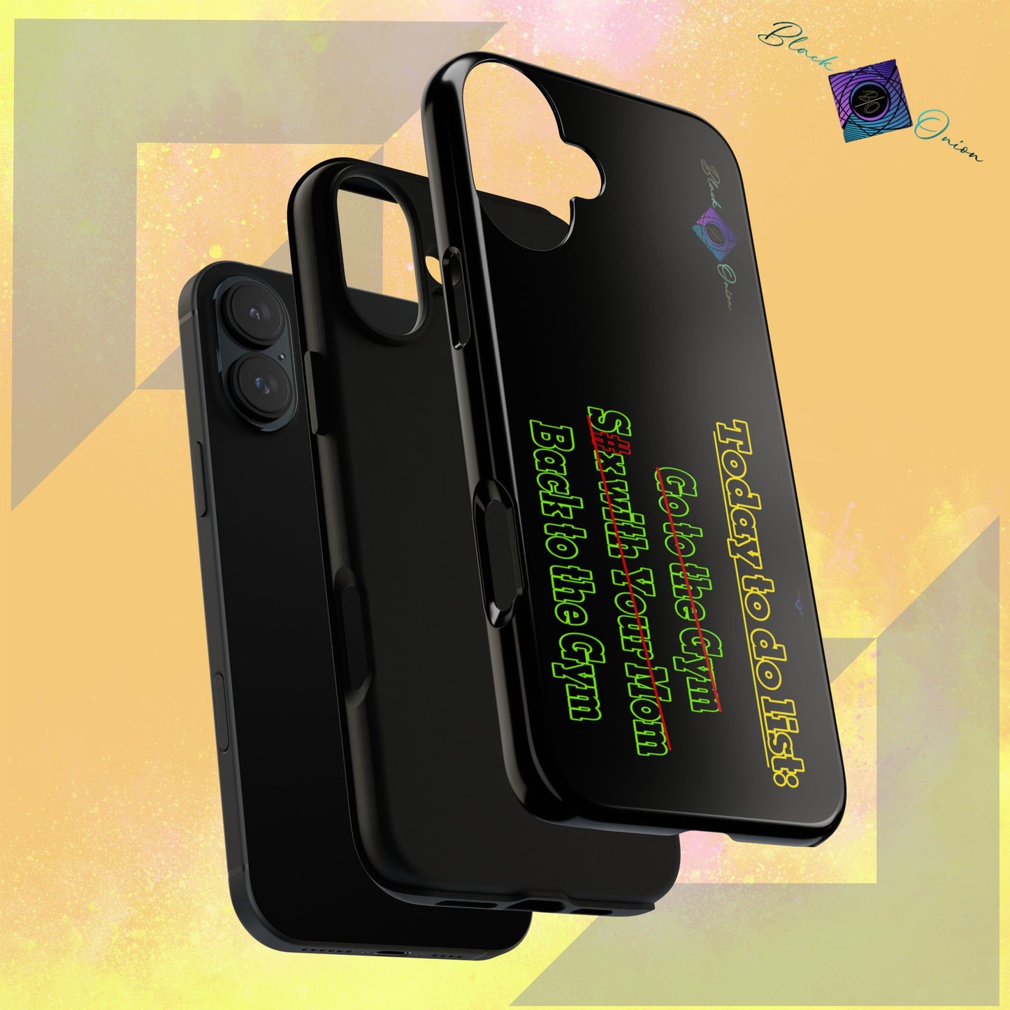 BlackOnion Brand New Phone Case - with Motivational Workout Motif’Today To Do List V2 ‘💪🔥🫵