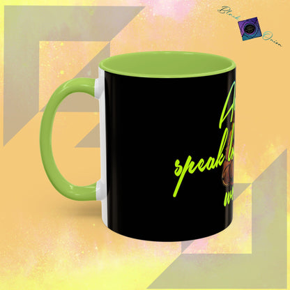 BlackOnion Coffee Mug 2 with Workout Motif ‘Actions speak lauder than words V2’🫵🔥💪